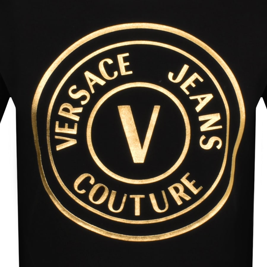 Versace foil print t shirt cheap